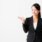 asian businesswoman on white backgroound