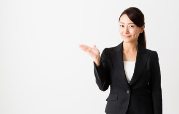 asian businesswoman on white backgroound