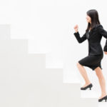 asian businesswoman on stair